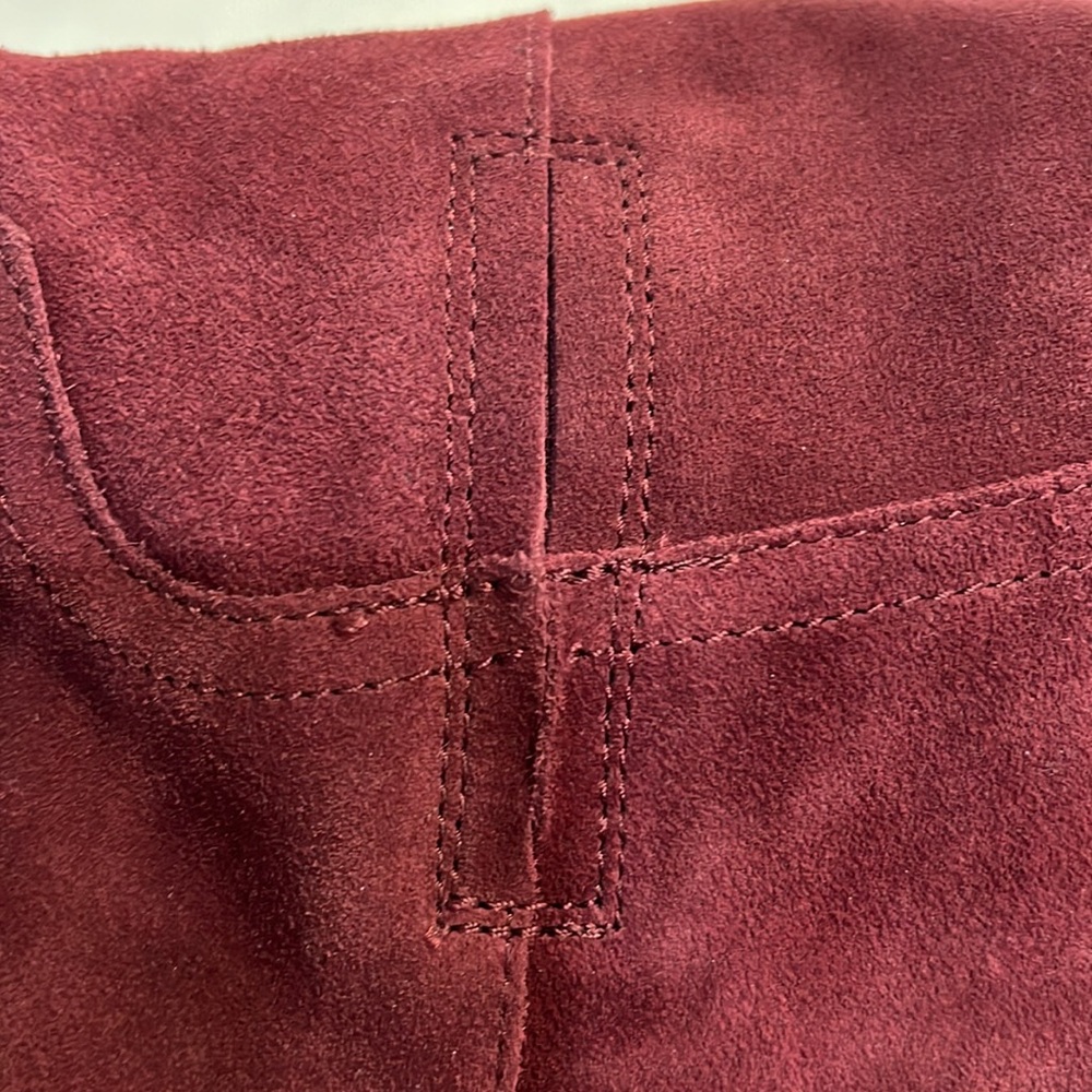 Lucky brand maroon suede boots light western - Picture 6 of 11